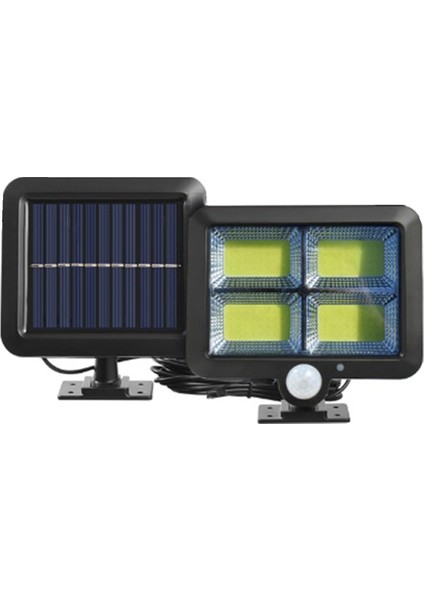 LED Güneş Işığı Açık Bahçe Dekorasyon Güneş 128COB Işık Su Geçirmez Güneş Enerjili Spot Güvenlik Işığı (Yurt Dışından)