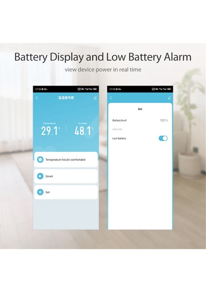 Wifi Higrometre Termometre Sensörü Akıllı Sıcaklık Nem Monitörü, Ev Kiti Sesli Kontrol Desteği ve Tuya App (Yurt Dışından)