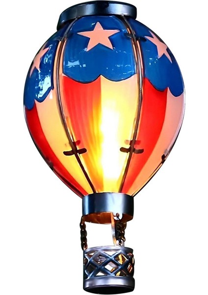Güneş Enerjili Sıcak Hava Balonu Işık Fener Açık Bahçe Yard Asılı Dekorlar LED Işıklar 32 cm (Yurt Dışından) fiyatları
