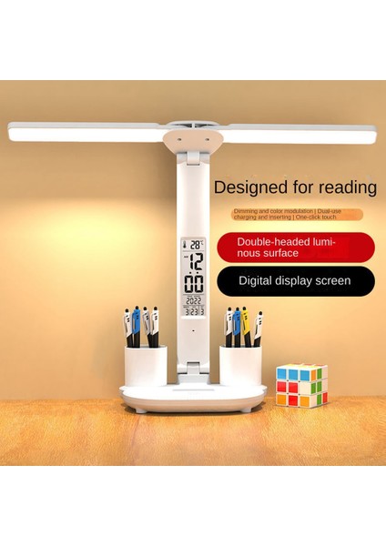 40LED Kişilik Çift Uçlu Masa Aydınlatma Lambası Basit Okuma Masa Lambası 3200 Mah Şarj Edilebilir Başucu Lambası Çalışma Için (Yurt Dışından) indirimleri