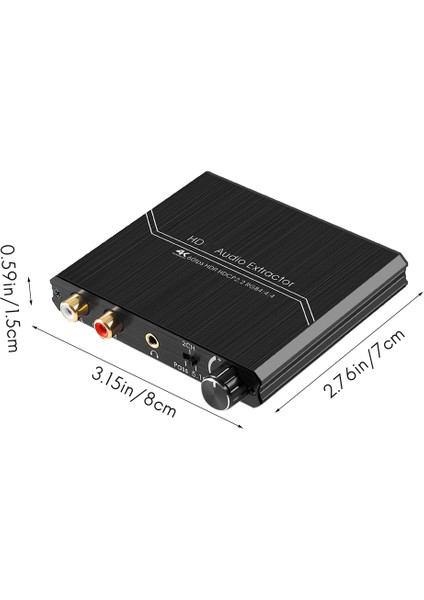 Çoklu Cihaz Bağlantısı Değiştirme Için Ses Kontrollü R/l Çıkış Ayırıcılı 4K/60Hz Ses Değiştirici Rca Hd Dönüştürücü (Yurt Dışından)