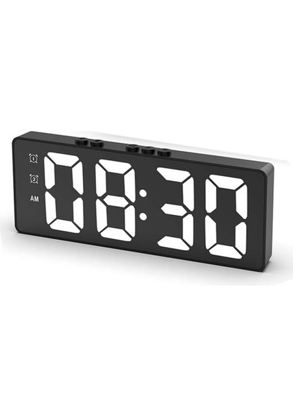 Dijital Çalar Saat (Power Powered By) Veya USB Powered Masa Saati Erteleme Gece Modu 12/24H Elektronik LED Saatler Siyah (Yurt Dışından)