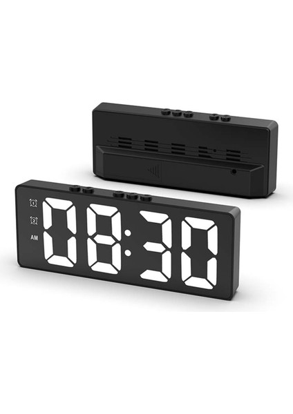 Dijital Çalar Saat (Power Powered By) Veya USB Powered Masa Saati Erteleme Gece Modu 12/24H Elektronik LED Saatler Siyah (Yurt Dışından)