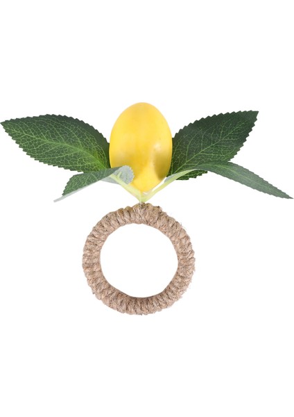 Adet Simülasyon Limon Bitki Peçete Halkası Meyve Yemeği Toka Otel Modeli Odası Peçete Halkası Peçete Toka Parti Malzemeleri (Yurt Dışından)