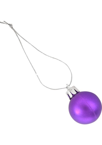 24 Adet Şık Noel Baubles Ağacı Düz Glitter Xmas Süs Topu Dekorasyon Mor (Yurt Dışından) modelleri