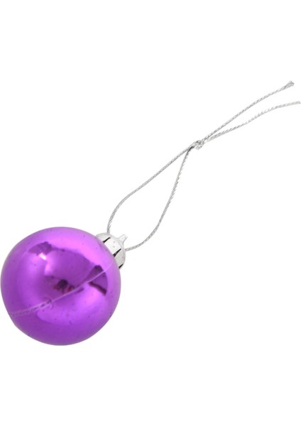 24 Adet Şık Noel Baubles Ağacı Düz Glitter Xmas Süs Topu Dekorasyon Mor (Yurt Dışından) indirimleri