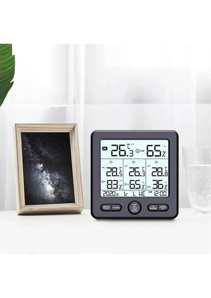 Hava Durumu Istasyonu Iç/dış Mekan Kablosuz Sensörler Dijital Termometre Higrometre LED LCD Ekran Termometre (Beyaz) (Yurt Dışından) fırsatları