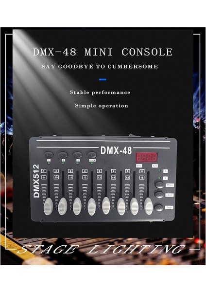 Dmx Denetleyici Mini Dj Işıkları Konsol Kontrolü DMX512 LED Sahne Işığı Lazer Projektör Hareketli Kafa Duman Soğuk (Yurt Dışından)