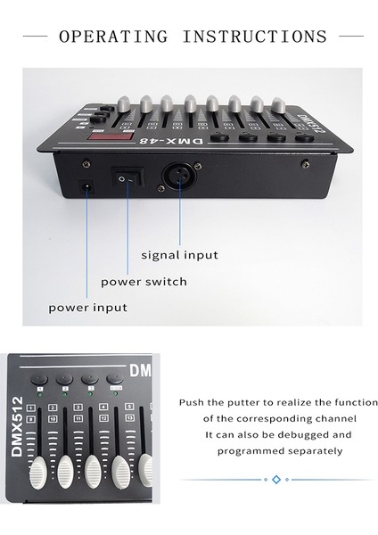 Dmx Denetleyici Mini Dj Işıkları Konsol Kontrolü DMX512 LED Sahne Işığı Lazer Projektör Hareketli Kafa Duman Soğuk (Yurt Dışından)