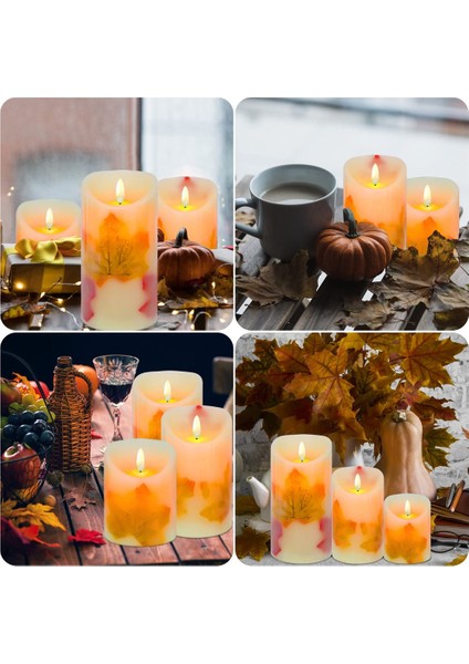 LED Elektronik Mum Işıkları Akçaağaç Simülasyon Salıncak Sgiving Noel Otel Dekorasyonu Elektronik Mum Işıkları (Yurt Dışından)
