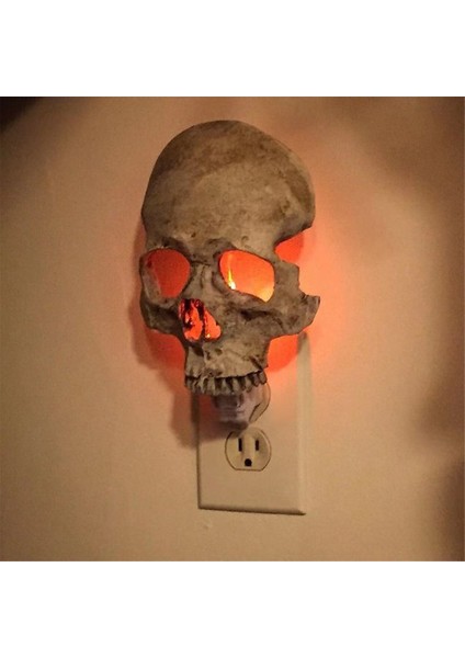 Cadılar Bayramı Kafatası Gece Lambası Korku Lambası Gotik Kafatası Gece Lambası Lamba Fişi Duvar Dekoratif Gotik Abd Plug (Yurt Dışından) modelleri