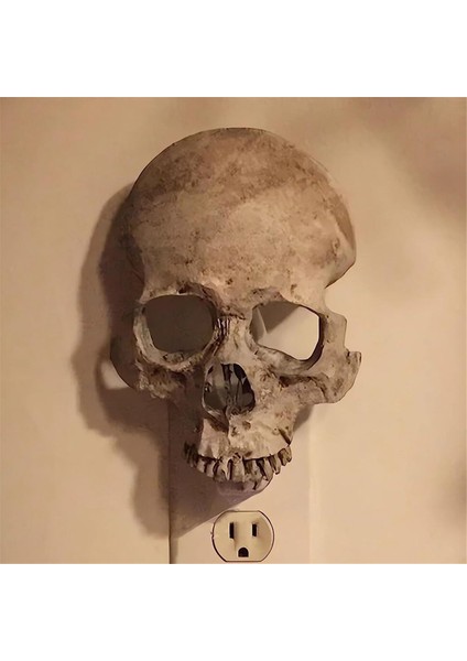 Cadılar Bayramı Kafatası Gece Lambası Korku Lambası Gotik Kafatası Gece Lambası Lamba Fişi Duvar Dekoratif Gotik Abd Plug (Yurt Dışından) fırsatları