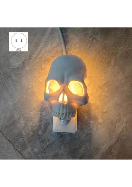 Cadılar Bayramı Kafatası Gece Lambası Korku Lambası Gotik Kafatası Gece Lambası Lamba Fişi Duvar Dekoratif Gotik Abd Plug (Yurt Dışından) indirimleri