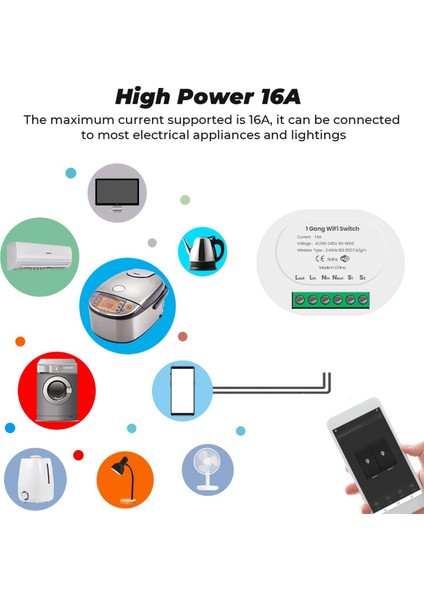 1ch Tuya Wifi Anahtarı Fan Denetleyici Akıllı Ev Kademesiz Hız Anahtarı Voltaj Regülatörü Alexa Google Akıllı Yaşam Için, Beyaz (Yurt Dışından) fiyatları