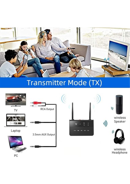 Bluetooth 5.2 Verici Alıcı, 2'si 1 Arada Kablosuz 200FT Uzun Menzilli Ses Adaptörü, Csr Çipli, Hoparlör Araba Için (Yurt Dışından)