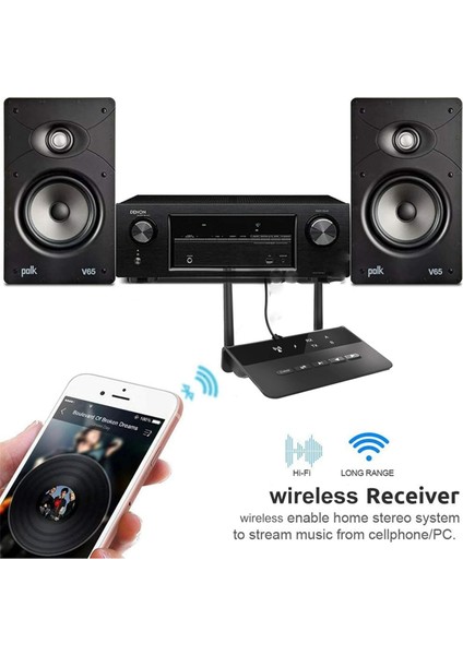 Bluetooth 5.2 Verici Alıcı, 2'si 1 Arada Kablosuz 200FT Uzun Menzilli Ses Adaptörü, Csr Çipli, Hoparlör Araba Için (Yurt Dışından)