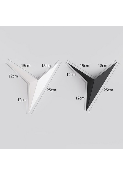 Modern ve Basit Üç Köşeli Şekil LED Duvar Lambası Iskandinav Tarzı Iç Mekan Duvar Oturma Odası Lambası Basit Aydınlatma-Siyah (Yurt Dışından) fırsatları