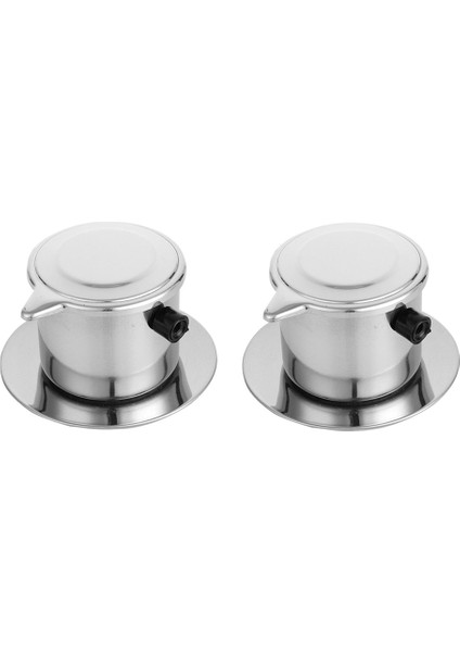 2 Adet Fransız Basın Kahve Filtresi Geleneksel Damla Kahve Yeniden Kullanılabilir Phin Filtre Paslanmaz Çelik Bardak Taşınabilir (Yurt Dışından)