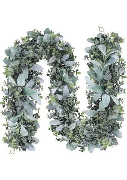 Sahte Karışık Okaliptüs Yaprakları ve Kuzu Kulak Yaprakları Garland Çiftlik Evi Için Gri Yeşil Yapay Yeşillik Garland (Yurt Dışından) fiyatları