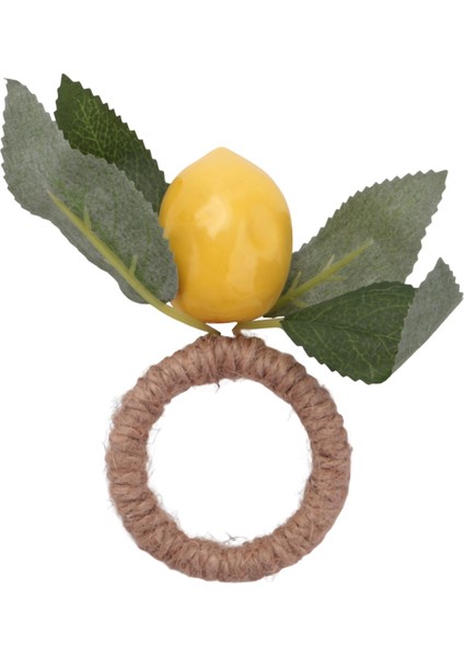 Limon Peçete Halkaları Seti, Limon Asma Peçete Halkaları, Ev Için Yemek Masası Ayarı Peçete Tutucu, Yemek Masası, Tatil Dekor (Yurt Dışından)