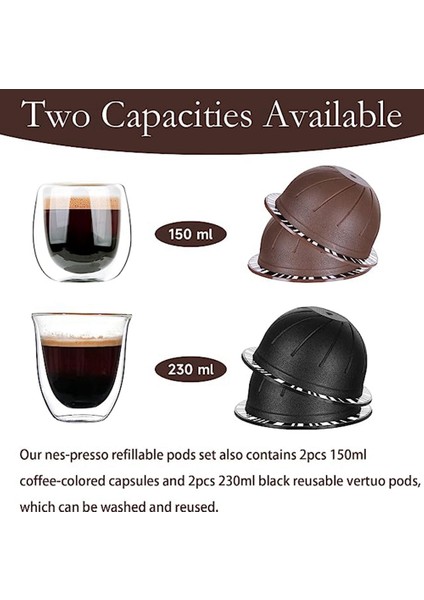 Vertuoline Dolum Vertuoline Pod ile Uyumlu Doldurulabilir Kahve Kapları, 50 Folyo Kapaklı Pod Dolum Kiti (Yurt Dışından) modelleri