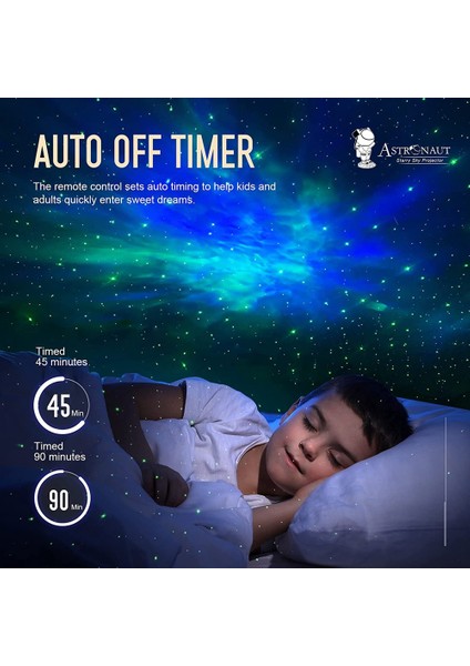 Yıldız Projektörü Galaxy Gece Lambası - Astronot Uzay Projektörü, Zamanlayıcılı Uzaktan Kumandalı Yıldızlı Tavan Lambası, Çocuk Odası Dekoru (Yurt Dışından) indirimleri