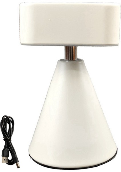 Masa Lambası USB Şarj Dokunmatik LED Göz Koruma Atmosferi Dekoratif Masa Lambası Beyaz (Yurt Dışından)