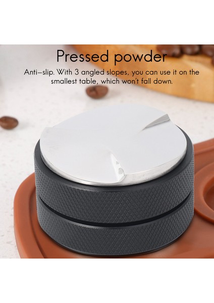 Espresso 58MM Kahve Dağıtıcı Eşitleyici Aracı Üç Açılı Eğimli Macaron Kahve Sabotajı-Siyah (Yurt Dışından) fırsatları