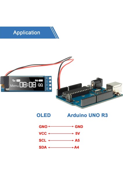 Parça I2C Ekran Modülü 0.91 Inç I2C OLED Ekran Modülü I2C OLED Ekran Sürücüsü Dc 3.3V-5V(BEYAZ Işık) (Yurt Dışından)