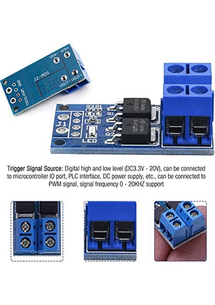 30PCS Mosfet Anahtar Sürücü Modülü Dc 5V-36V 15A(MAX 30A) 400W Çift Yüksek Güç 0-20KHZ Pwm Dc Motor Hız Kontrol Cihazı (Yurt Dışından)