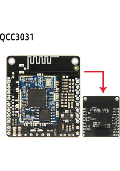 QCC3031 Aptxhd Modülü Ses Girişi Lıne-In Kayıpsız Hifi Bluetooth 5.0 Alıcı Kartı Bt Kulaklık Için No Dc 3.3-4.2V (Yurt Dışından)