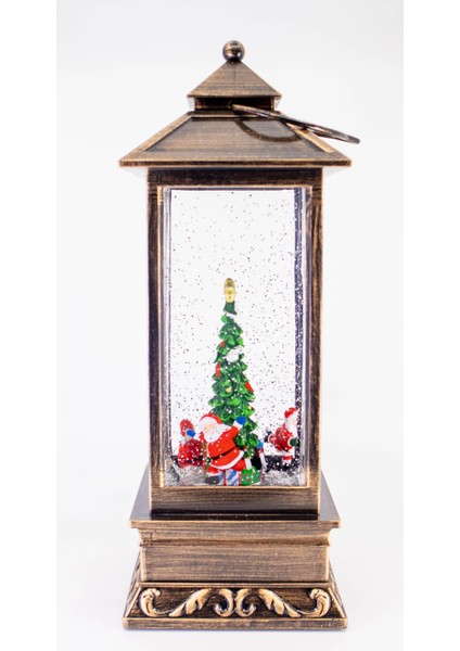 Dönen Noel Baba Işıklı ve Müzikli Kar Küresi