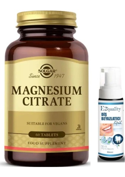 Magnesium Citrate 200 Mg 60 Tablet - Diş Beyazlatıcı Köpük