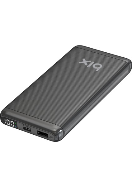 BXPB11 10000MAH 20W Pd Type-C ve Usb-A Scp 22.5W Qc 3.0 18W Çift Çıkışlı LED Ekranlı Powerbank Siyah