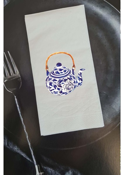 Bleu Blanc Demlik Konuşan Peçete Sunum Peçetesi