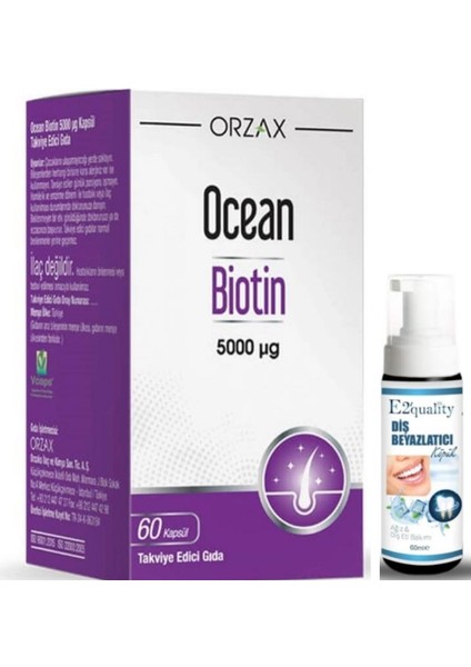 Ocean Biotin 60 Kapsül - Diş Beyazlatıcı Köpük