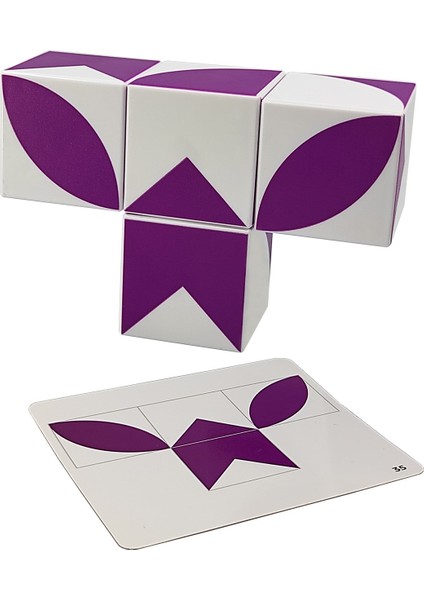 Geo Jr. Manyetik Görsel Zeka Küpleri - Geometrik Desen Oyunu - 3D Şekil Puzzle fiyatları