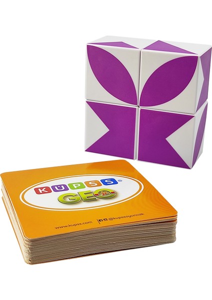 Geo Jr. Manyetik Görsel Zeka Küpleri - Geometrik Desen Oyunu - 3D Şekil Puzzle modelleri