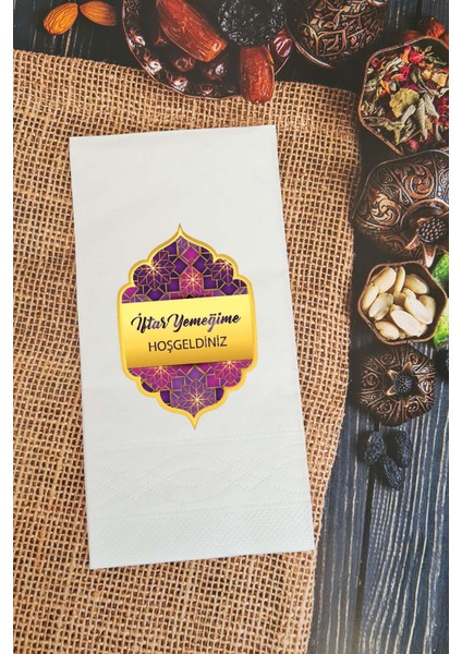 İftar Sofrası Peçetesi Ramazan Konsept Konuşan Peçete Sunum Peçetesi