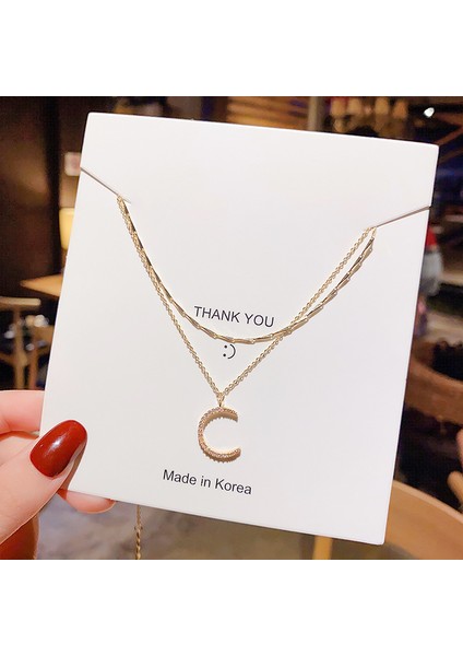 Kadın Moda Kolye Takı Titanyum Çelik KOLYE-X076 Altın (Yurt Dışından)