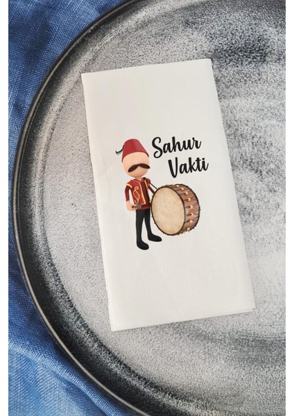 Sahur Vakti Ramazan Davulcusu Konuşan Peçete Sunum Peçetesi