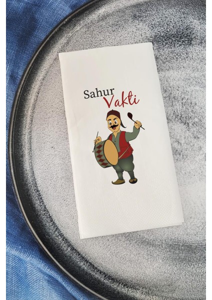 Sahur Vakti Ramazan Davulcusu Konuşan Peçete Sunum Peçetesi