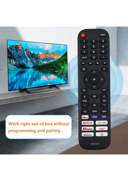 EN2I30H Hisense Tv 43H6G 43H77G 43V6G 43A60G Için Uzaktan Kumandayı Değiştirin (Yurt Dışından) modelleri