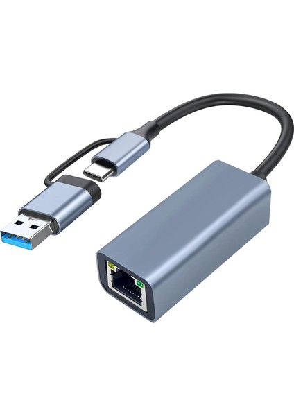 Windows Için USB C - RJ45 1000 Mbps ile USB 3.0 - Ethernet Adaptörü (Yurt Dışından)