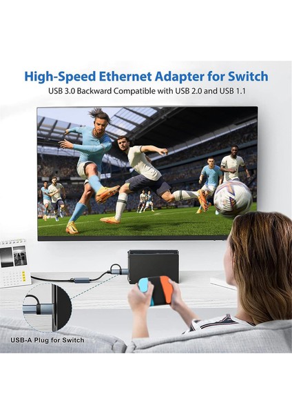 Windows Için USB C - RJ45 1000 Mbps ile USB 3.0 - Ethernet Adaptörü (Yurt Dışından)
