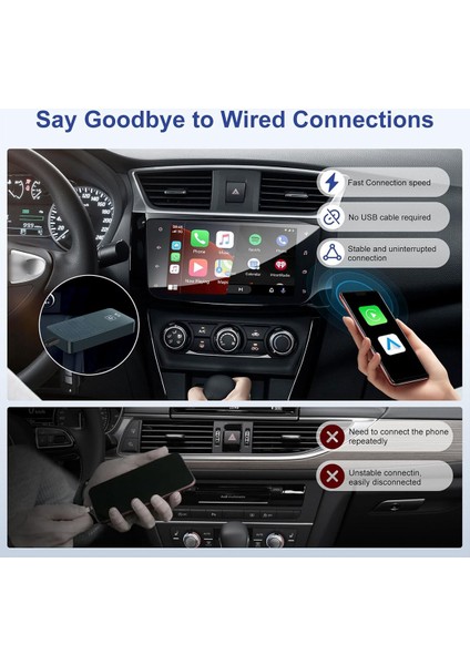 Kablosuz Carplay Adaptörü, Kablolu Carplay Için Kabloluyu Kablosuza Dönüştürün (Yurt Dışından)