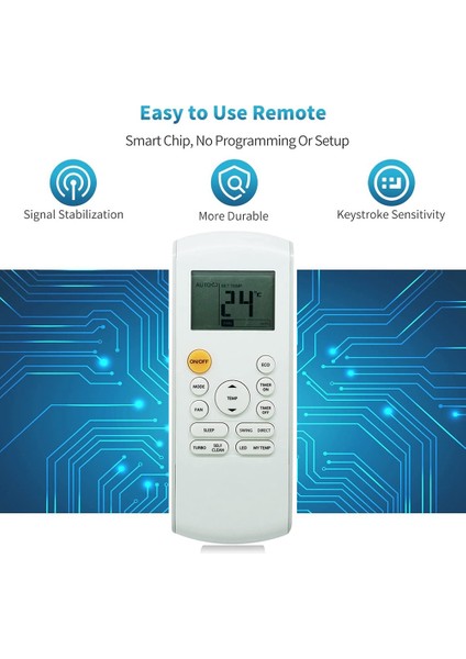 Midea Klima RG57A7/BGEF Için Uzaktan Kumandayı Değiştirin (Yurt Dışından)