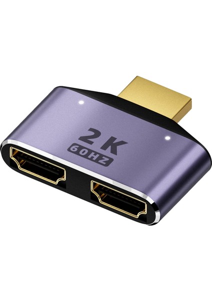 LED Işıklı HDMI Uyumlu 1'i 2 Çıkışlı Splitter Adaptörü (Yurt Dışından)