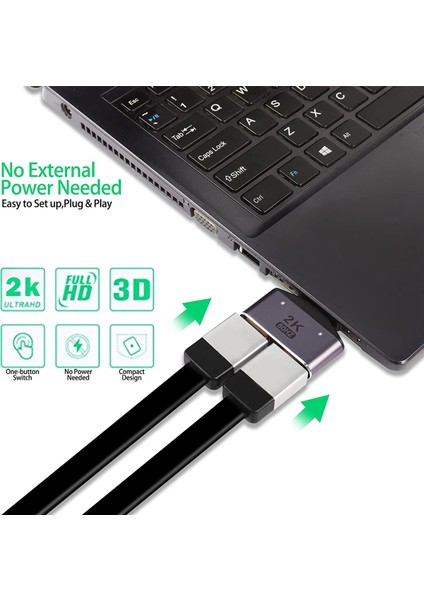 LED Işıklı HDMI Uyumlu 1'i 2 Çıkışlı Splitter Adaptörü (Yurt Dışından)