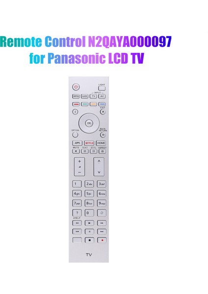 Panasonic LCD Tv Için Uzaktan Kumanda N2QAYA000097'YI Değiştirin (Yurt Dışından)